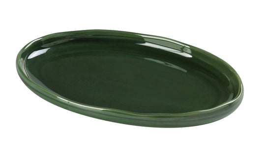 Yanco Oval Plate GG-214 brings refined elegance to any dining experience with its rich green glaze and handcrafted chinaware design. The unique organic oval shape offers a sophisticated canvas for appetizers, desserts, shared bites, and artistic plating. Built for durability and visual impact, it pairs beautifully with the entire Green Gem collection, transforming everyday meals into stunning presentations perfect for restaurants, cafés, catering, and upscale home dining.