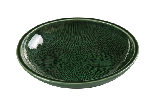 Yanco Salad/Soup Bowl GG-608 adds refined elegance to any table with its vibrant green glaze and durable chinaware construction. Designed with a smooth interior and gently curved profile, it delivers an elevated presentation for salads, soups, noodles, rice dishes, and entrées. The Green Gem collection transforms everyday dining into a visually striking experience, making this versatile bowl a standout choice for restaurants, cafés, catering services, and stylish home kitchens.
