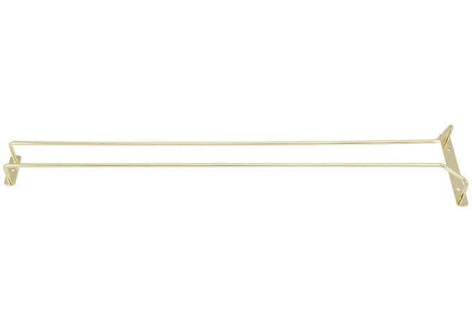 Winco GH-10 to GHC-24 10", 16" and 24" Brass & Chrome Single Channel Glass Hangers