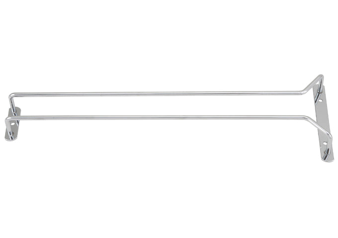 Winco GH-10 to GHC-24 10", 16" and 24" Brass & Chrome Single Channel Glass Hangers