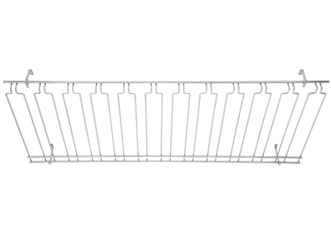 Winco GHC-1836/1848 18"x36"x4" 8 and 11 Channels Overhead Chrome Plated Glass Rack