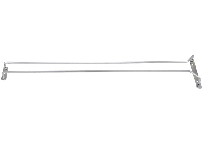 Winco GH-10 to GHC-24 10", 16" and 24" Brass & Chrome Single Channel Glass Hangers