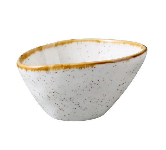 Yanco Sauce Dish GL-304 brings understated elegance to the table. Made from durable porcelain, it features a speckled white finish accented with a colored rim. This compact dish is ideal for serving dipping sauces, condiments, or small accompaniments, making it a refined addition to both casual and formal settings.