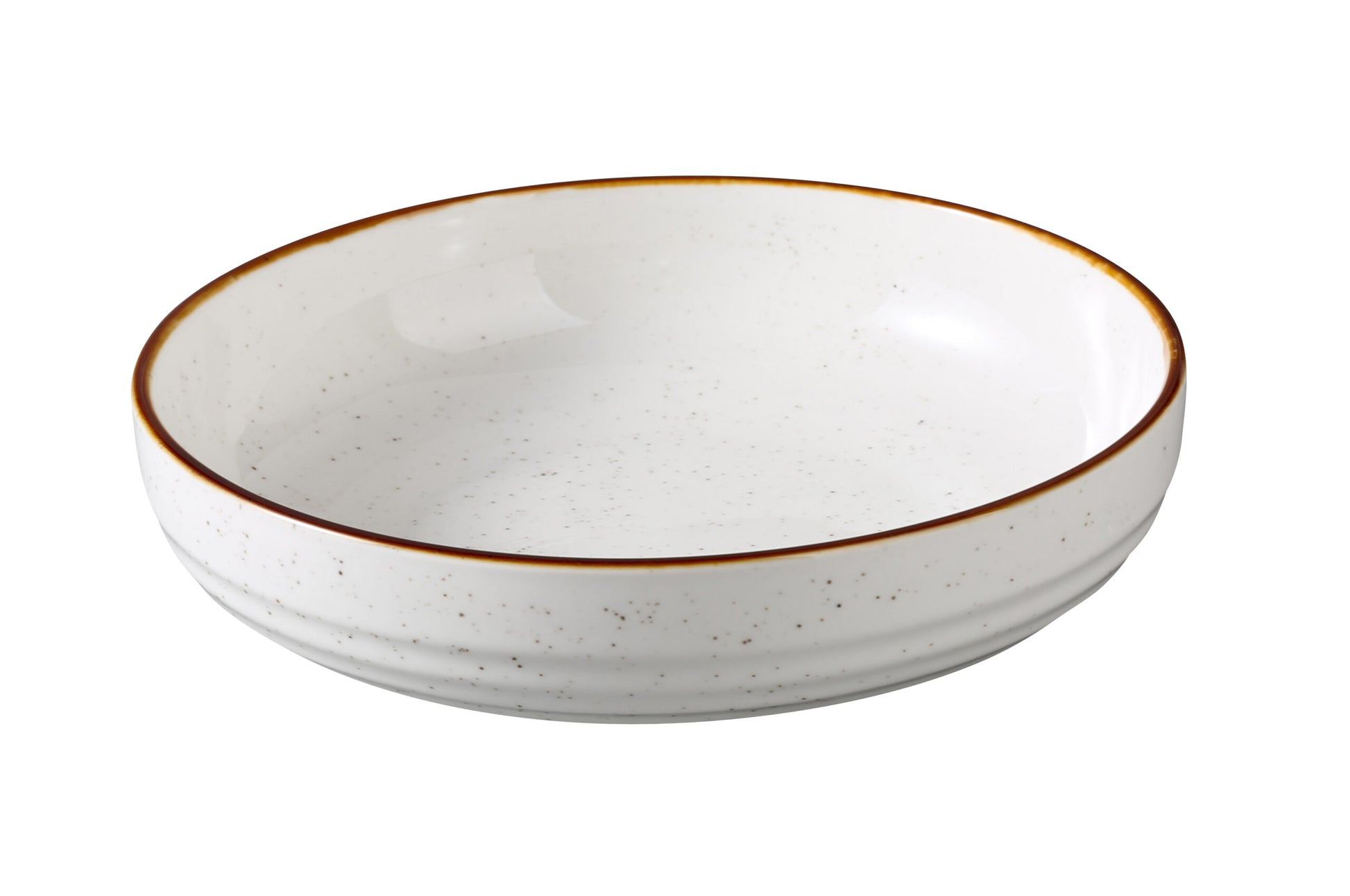 Yanco Shallow Bowl GL-508 is perfect for serving composed salads, pasta dishes, or generous appetizers with its gently sloped sides and open form. Crafted from durable porcelain, this piece showcases the collection’s signature speckled glaze and soft colored rim, bringing a clean, contemporary elegance to any dining occasion. Its versatile design balances form and function for both everyday use and stylish presentations.