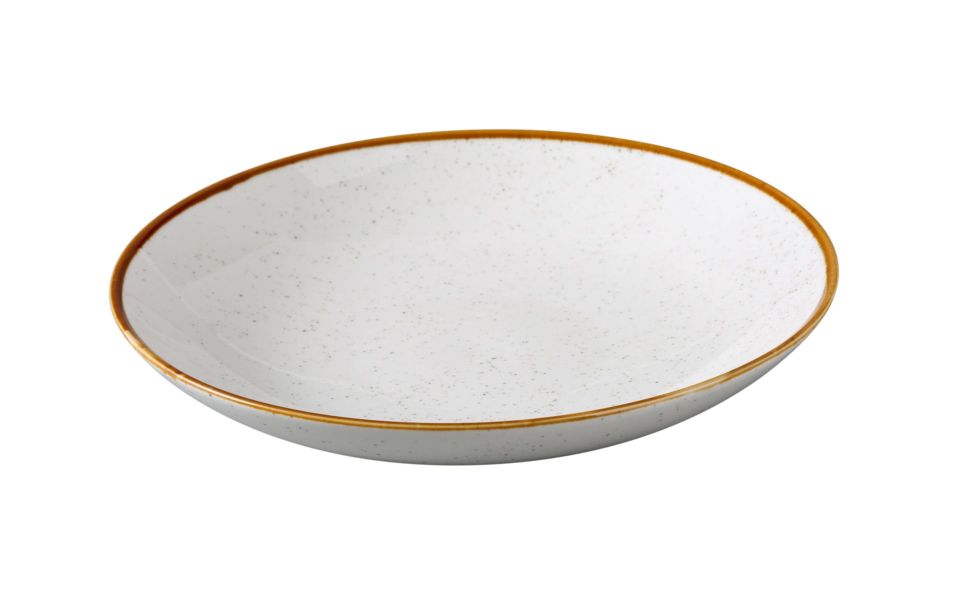 Yanco Salad Bowl GL-510 offers a wide, shallow design ideal for serving leafy greens, grain bowls, or shared sides. Made from modern porcelain, it features a soft white glaze with natural speckling and a delicate colored rim. This combination, signature to the Glory collection, creates a clean and refined look that complements contemporary dining settings while providing the durability needed for daily use.