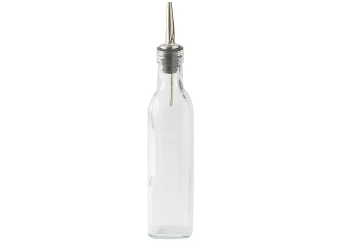Winco GOB-8 and GOB-16 8oz and 16oz Oil/Vinegar Cruet w/ Pourer
