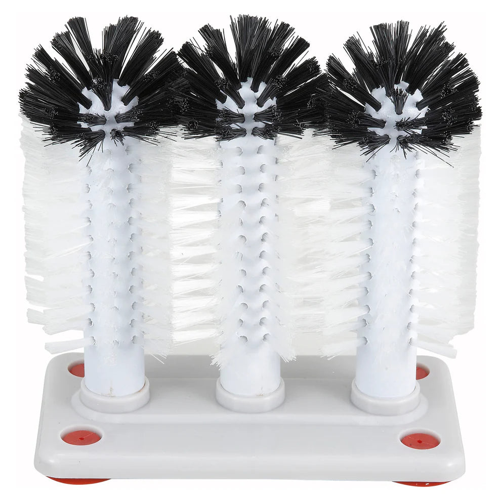 Winco GWB-3, 3 Brushes Plastic Base Glass Brush Set, EA