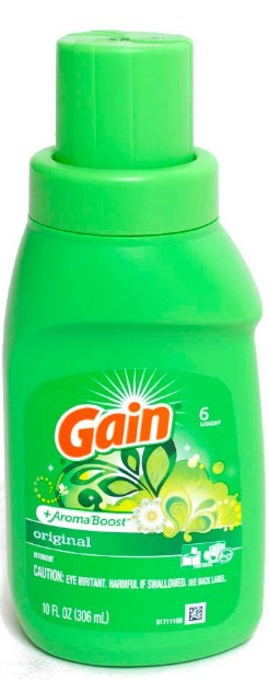 Gain Original Liquid Laundry Detergent, 10 fl oz (306 mL), small-size bottle for 6 loads, leaves clothes fresh with Original scent.