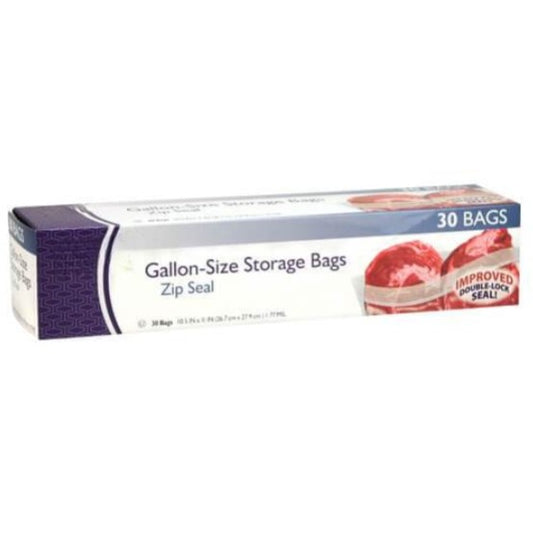 Gallon-size zip seal freezer bags for food storage and meal prep. Heavy-duty, leak-proof, and freezer-safe. Prevents freezer burn and locks in freshness. Perfect for home, travel, and bulk storage.