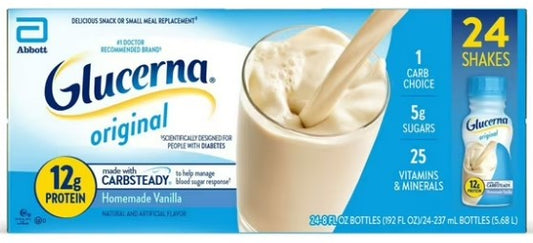 Glucerna 12g Protein Small Meal Replacement Shake in Homemade Vanilla, 8 fl oz bottle