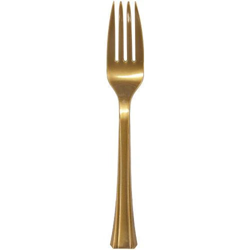 Premium disposable forks in Clear, Silver, Pearl, Gold, and Sahara—durable, stylish, and food-safe, perfect for catering, weddings, and upscale dining events.