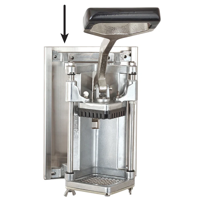 Wall Bracket for HFC-375 1/Pack this wall bracket is rust-resistant and will withstand heavy duty use, making it ideal for commercial settings. Thanks to this reliable wall bracket, your fry cutter will remain stable as you cut potatoes and other fresh produce.