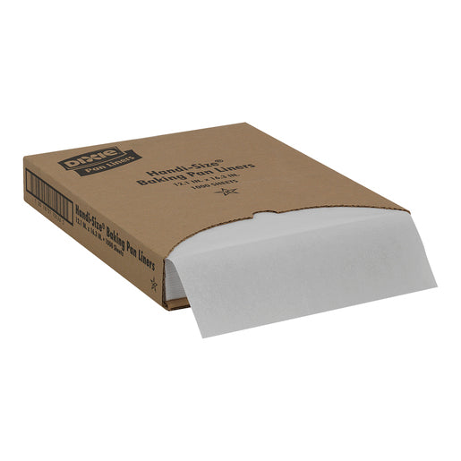 Dixie 16.38 x 12.19 Inch White Handi-Size Standard Release Greaseproof Paper Pan Liner