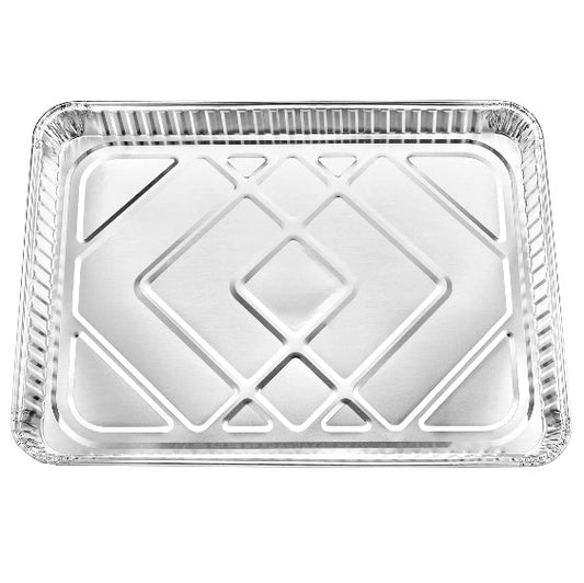Half-size aluminum cookie sheet for baking. Heavy-duty, nonstick, and warp-resistant for even heat distribution. Ideal for cookies, pastries, roasting, and commercial or home kitchen use.