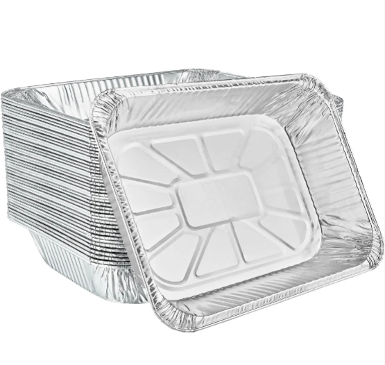 Half-size deep aluminum pan for baking, roasting, and catering. Durable, disposable, and perfect for buffets, food storage, and meal prep. Ideal for restaurants and large gatherings.