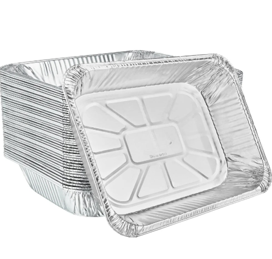 Half-size aluminum pan in shallow, medium, and deep sizes. Great for baking, roasting, catering, and food storage. Durable, disposable, and ideal for buffets, events, and meal prep.