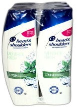Head & Shoulders Menthol Fresh Shampoo, 400 mL (13.5 oz) for dandruff control with a cooling, refreshing cleanse and smooth, soft hair
