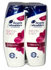Head & Shoulders Smooth & Silky Shampoo, 400 mL (13.5 oz) for dandruff control, leaving hair soft, smooth, and silky