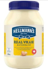 Hellmann’s Real Mayonnaise SR in a 890 mL bottle