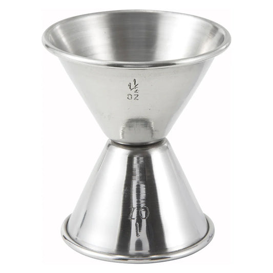 Winco J-1 to J-5, 1/2oz to 2oz Stainless Steel Jiggers