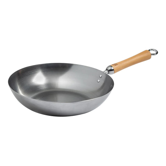 Winco J21-9979, Joyce Chen Classic 12" Uncoated Carbon Steel Stir Fry Pan