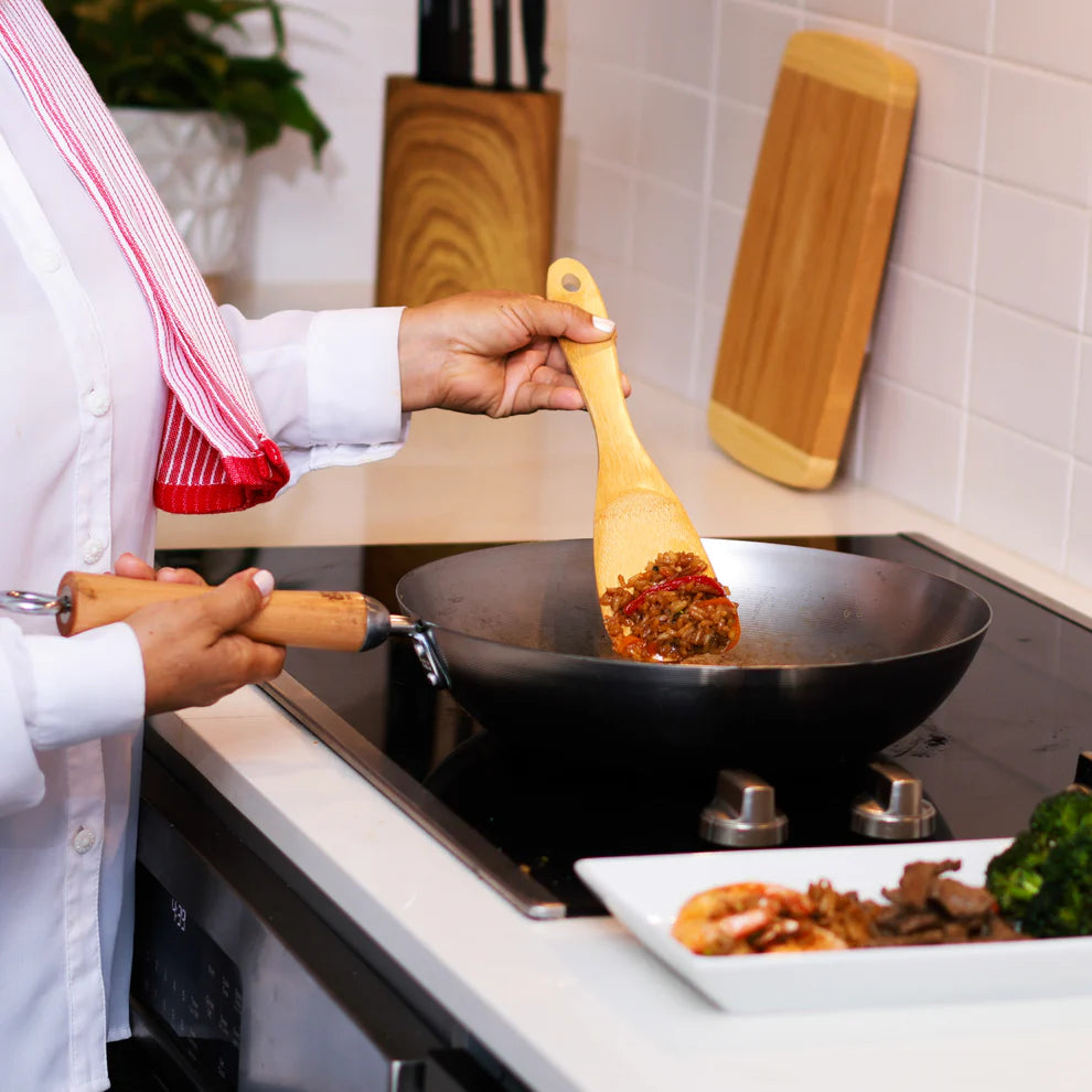 Winco J21-9979, Joyce Chen Classic 12" Uncoated Carbon Steel Stir Fry Pan