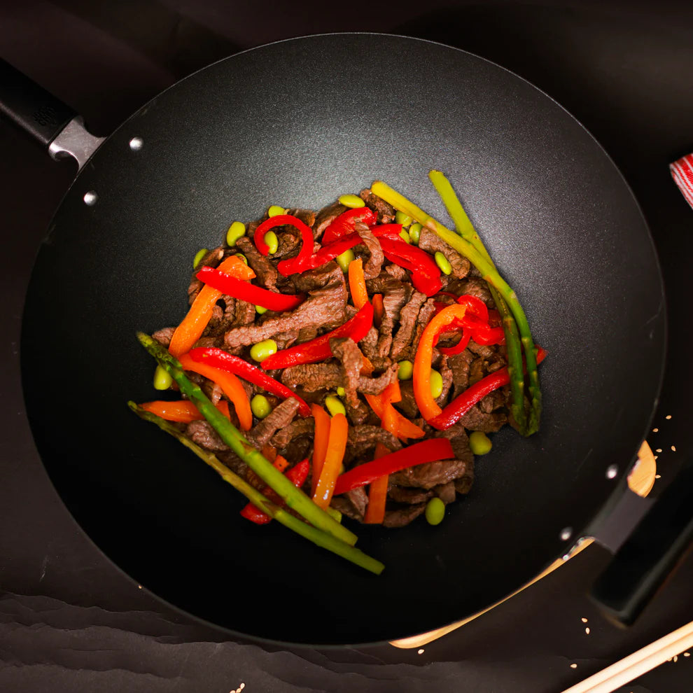 Winco J22-0040, Joyce Chen 14" Pro Carbon Steel Ceramic Nonstick Flat Wok
