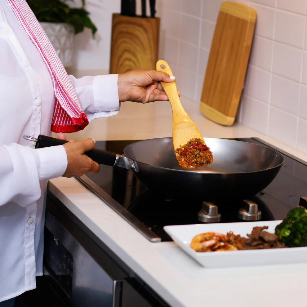 Winco J22-0050, Joyce Chen 12" Uncoated Carbon Steel Stir Fry Pan w/ Handle