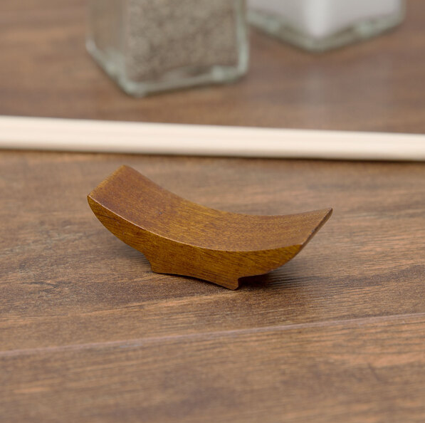 traditional shape wooden chopstick rest