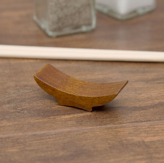 traditional shape wooden chopstick rest