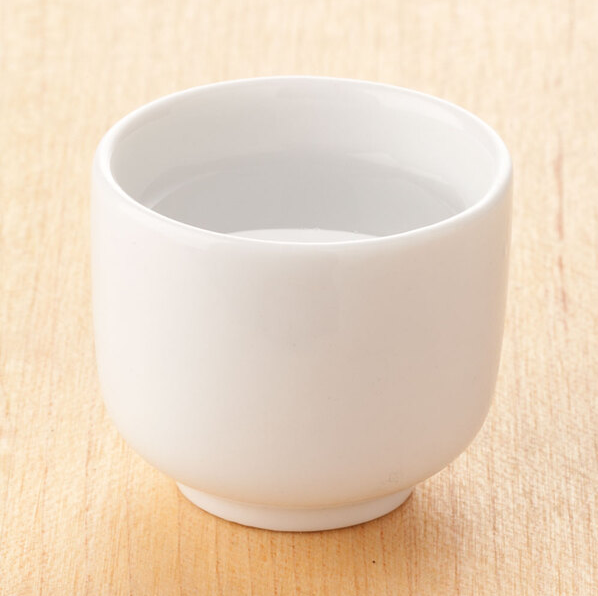 white ceramic sake cups
