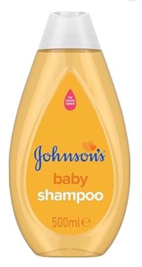 Johnson’s Baby Shampoo Gold 500 mL bottle with gentle no-more-tears formula for baby’s hair.