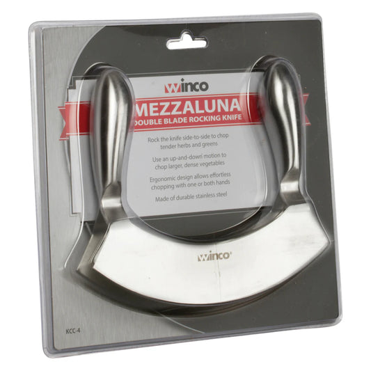 Winco KCC-4, double blade Stainless Steel chopper, EA