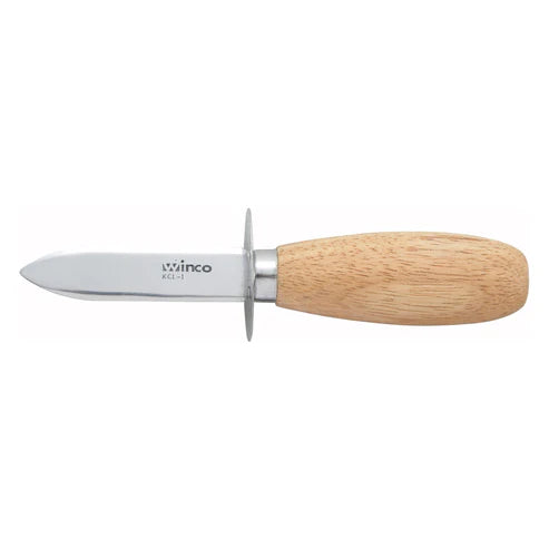 Winco KCL-1, 2-3/4" Wooden Hdl Oyster/Clam Knife, EA