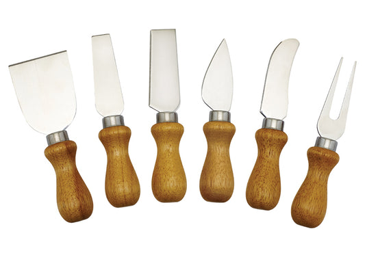Winco KCS-6W Cheese Knife Set w/ POM handle - Restaurant Kitchen, Buffet Stations, Catering Services