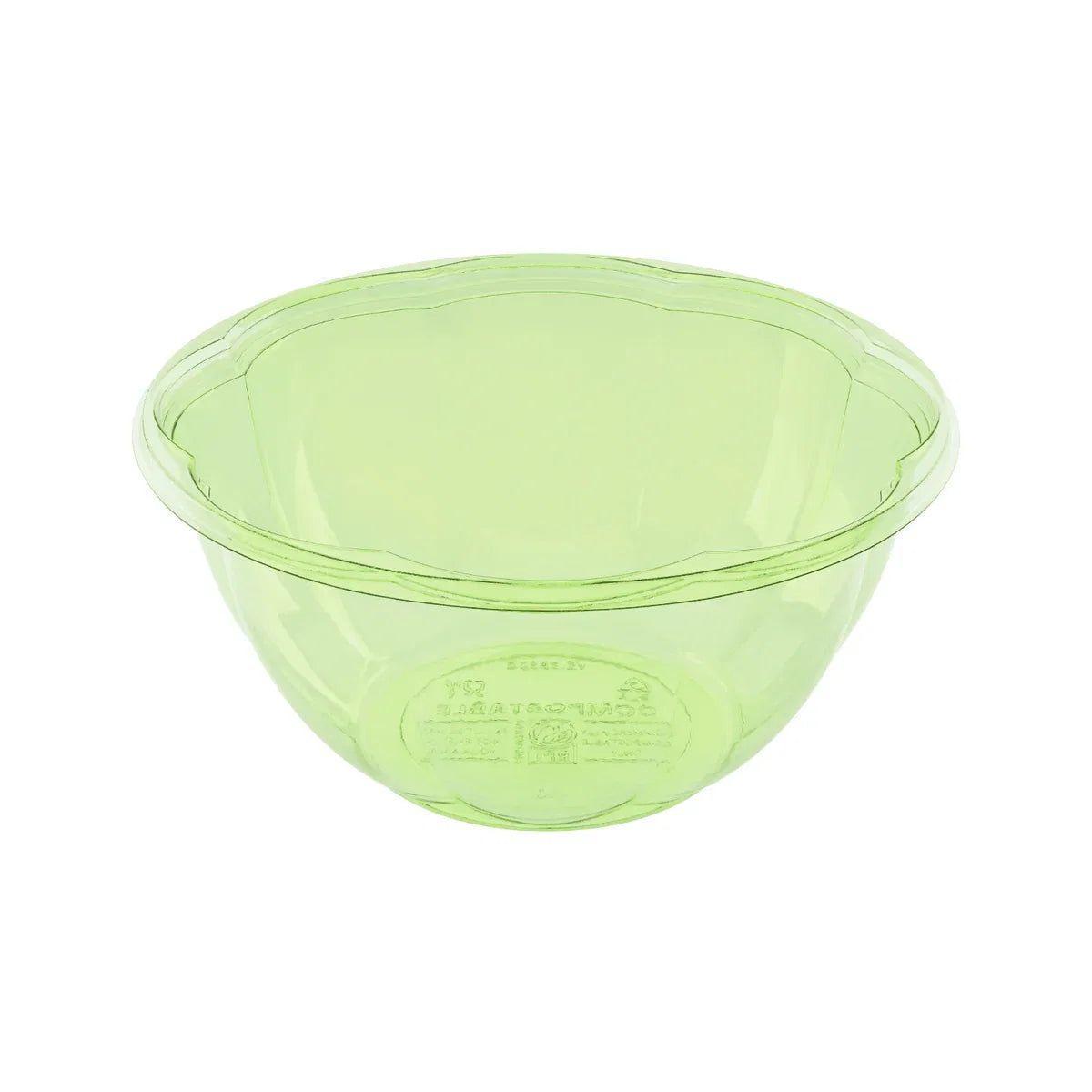 Green Disposable PLA Salad Container Bowls for Lunch & Meal Prep