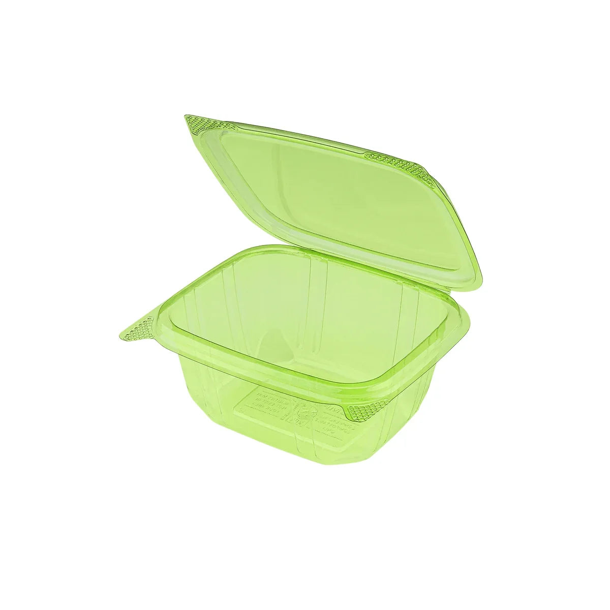 Green PLA Disposable Hinged Clamshell Deli Takeout Containers