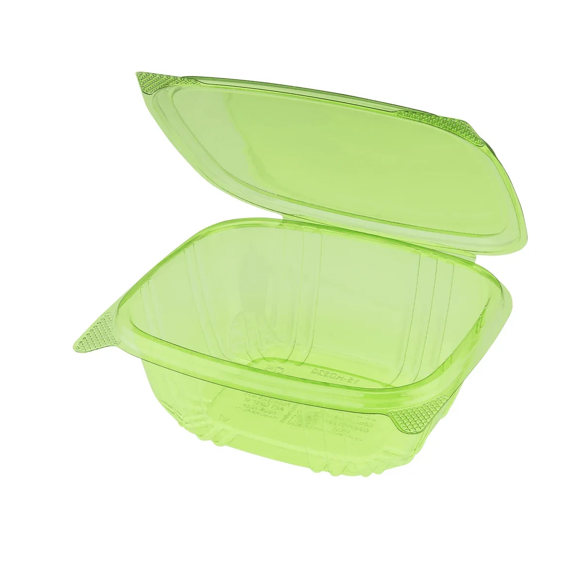 Green PLA Disposable Hinged Clamshell Deli Takeout Containers