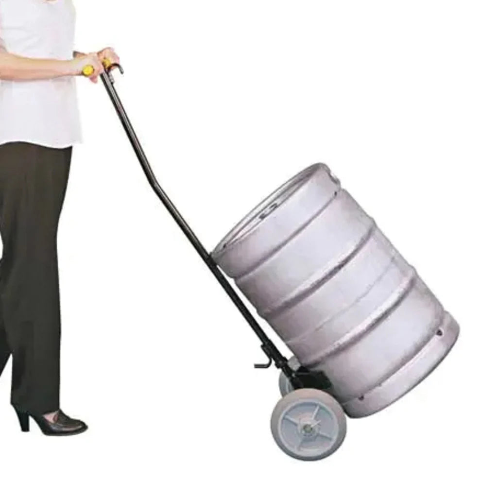 Winco KPC-100, 8" Wheels Steel Frame, Ergonomic Handle Keg Cart