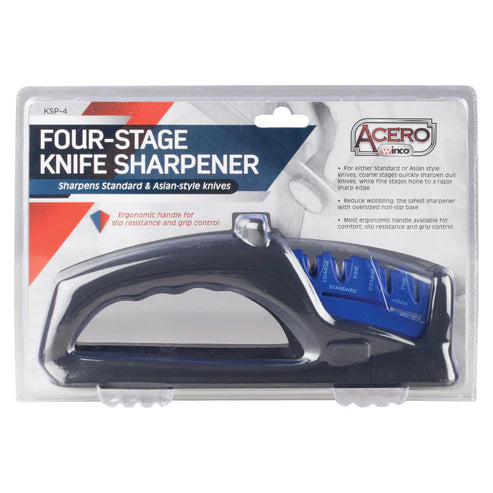 Winco KSP-4, Four Stage Knife Sharpener, EA