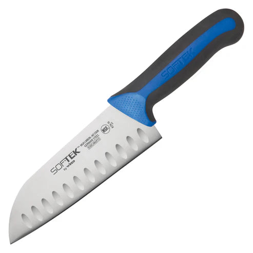Winco KSTK-70, 7" Santoku Knife, Soft Grip Handle SofTek, EA