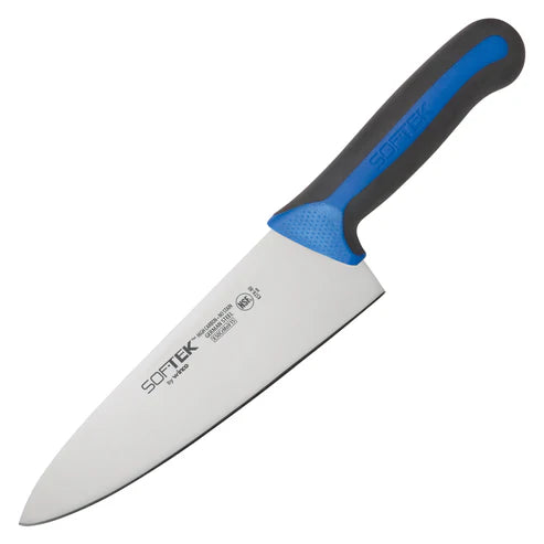 Winco KSTK-100 & 80, 8 & 10" Cook's Knife Soft Grip Handle SofTek, EA