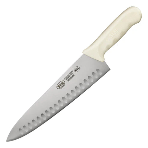Winco KWP-101, 10" White PP Hdl Hollow Ground Cook's Knife, EA
