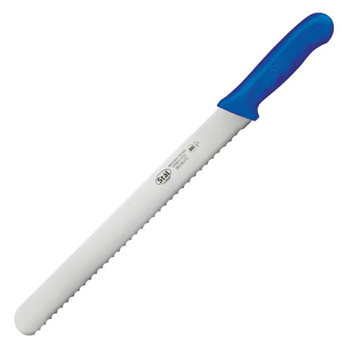 Winco KWP-121-121Y, 12" Hdl Straight Diff Colors Wavy Edge Slicer, EA
