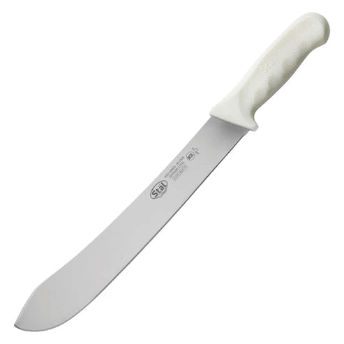 Winco KWP-124, 12" White PP Hdl Butcher Knife, EA
