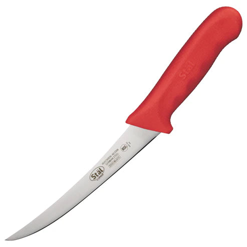 Winco KWP-60 to 60Y, 6" Diff Colors PP Hdl, Curved Boning Knife, EA