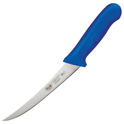 Winco KWP-60 to 60Y, 6" Diff Colors PP Hdl, Curved Boning Knife, EA