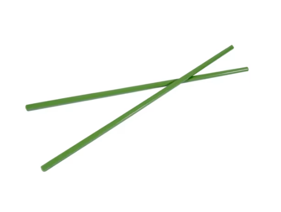 Green plastic chopsticks