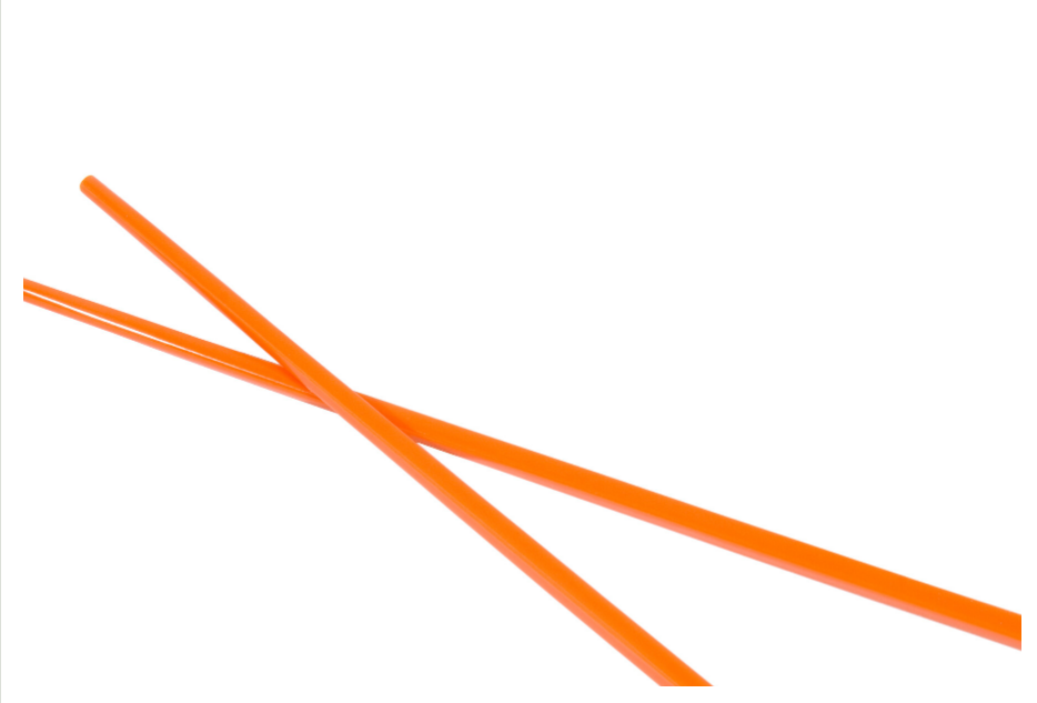 Tangerine plastic chopsticks