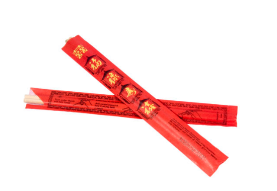 Red chopstick wrappers